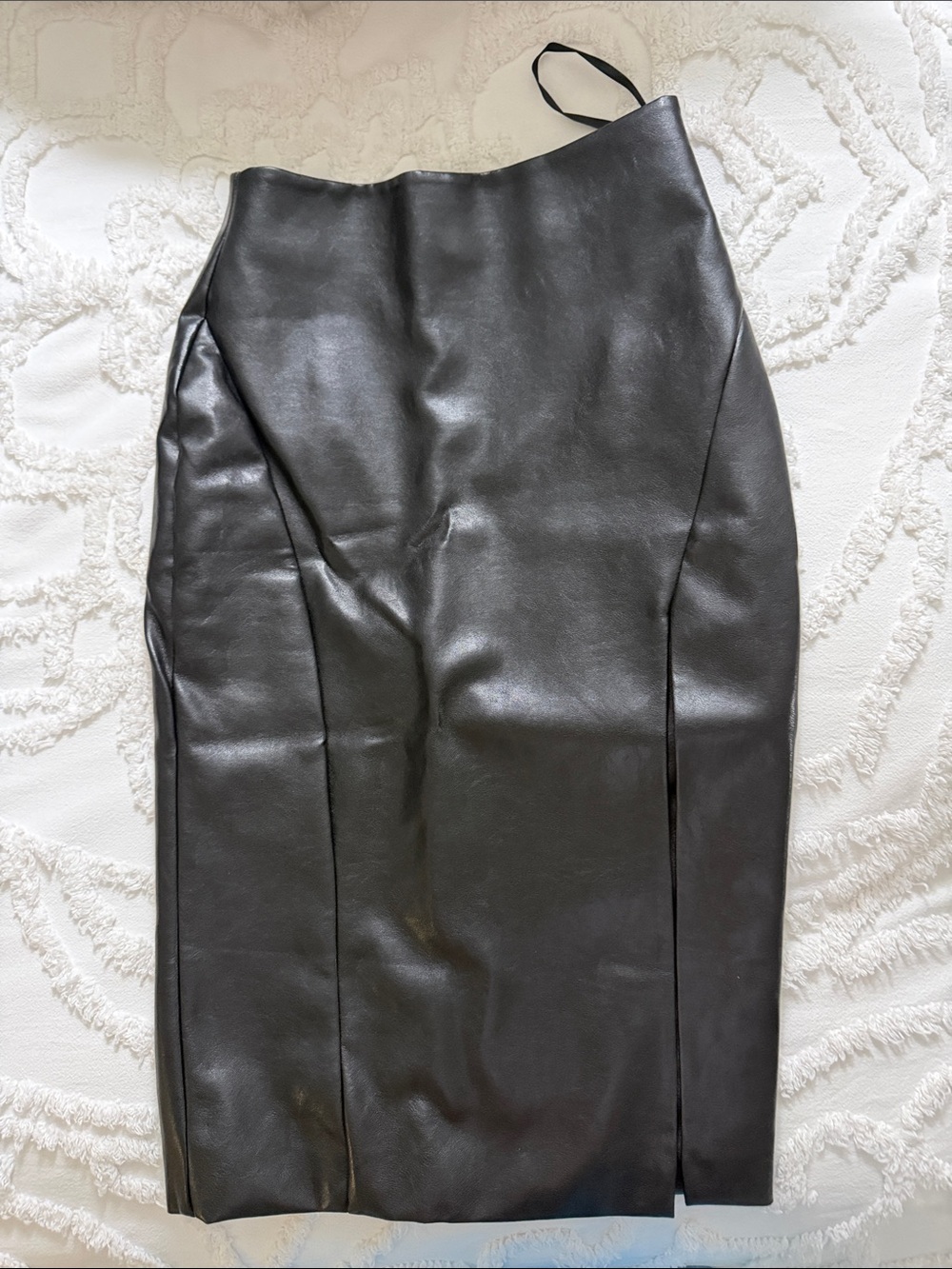 Super Down Leather Skirt